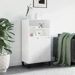 Highboard Wei&szlig; 60x36x110 Cm Holzwerkstoff Vidaxl
