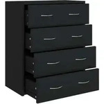 Kommode Mit 4 Schubladen 60&times;30,5&times;71 Cm Schwarz Vidaxl
