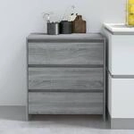 Sideboard Grau Sonoma 70x41x75 Cm Holzwerkstoff - Vidaxl