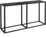 Vidaxl - Konsolentisch Schwarz Marmor-optik 140x35x75,5 Cm Hartglas