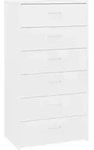 Sideboard Mit 6 Schubladen Wei&szlig; 50x34x96 Cm Holzwerkstoff Vidaxl
