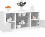 Vidaxl Sideboard With Led Lights White 142,5x37x67 Cm