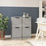 Sideboards 2 Stk. Betongrau 30x30x70 Cm Holzwerkstoff Vidaxl