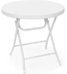 Relaxdays - Gartentisch Klappbar Bastian, Rund, H X B X T: 74 X 80 X 80 Cm, Metall,