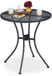Gartentisch, Mit Schirmloch, Gitter-optik, Wetterfest, Stahl, Hxd: 72 X 70 Cm, Runder