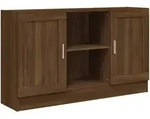Sideboard Braun Eichen-optik 120x30,5x70 Cm Holzwerkstoff Vidaxl