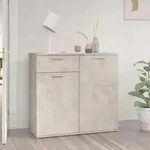 Sideboard Betongrau 80x36x75 Cm Holzwerkstoff Vidaxl
