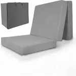Premium Xl Klappmatratze G&auml;stebett + Husse Vs95 100x200cm Grau