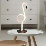 Led Deko Tischlampe Ingo Rosa Mit Schnurschalter, H&ouml;he 35cm