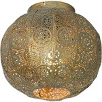 Orientalische Deckenleuchte Gold Mit Gr&uuml;n 28,5 Cm - Baloo