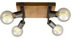Briloner - Spotleuchte Dreh- Und Schwenkbar 4x E27 Metall-holz Gunmetal