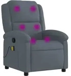 Massagesessel Dunkelgrau Samt - Vidaxl