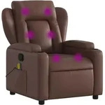 Massagesessel Braun Kunstleder - Vidaxl