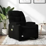 Massagesessel Elektrisch Schwarz Stoff - Vidaxl