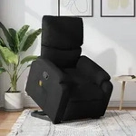 Vidaxl Massage-sessel Schwarz Stoff, Neigbar