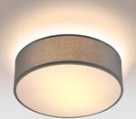 Monzana - Deckenlampe Stoff 30 Cm Rund 1 Flammig E27 Deckenleuchte Stoffdeckenleuchte