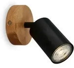 Briloner - Wandlampe Wandleuchte Retro Rustikal 1xgu10 9w &Oslash;9 Cm Schwarz Holz