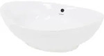 Ecd Germany - Waschbecken Waschtisch 590x390x200 Mm Wei&szlig; Aus Keramik Oval -