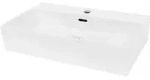 Ecd Germany Waschbecken Waschtisch - 605x365x130 Mm - Aus Keramik - Eckig - Wei&szlig; -