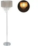 Stehlampe Kristall, Lampenschirm Aus Organza, Runder Standfu&szlig;, E27, Stehleuchte,