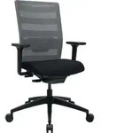 Topstar - B&uuml;rodrehstuhl M.synchr.-techn.schwarz/grau 420-540mm M.lehnen Trgf.110kg