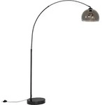 Moderne Bogenlampe Schwarz Mit Rauchglas - Arc