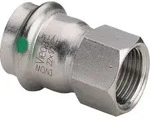 Viega Sanpress Inox &Uuml;bergangsst&uuml;ck 436636 22mmxrp 1, Stahl Nichtrostend, Mehrkant,