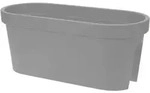 Balkon Gel&auml;nder Blumentopf Oval - Grau / 60 Cm - Gel&auml;nder Pflanztopf Blumenkasten