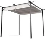 Blumfeldt Pavillon 3x3, Wetterfestes Polyesterdach, Pulverbeschichteter Stahlrahmen,