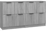Sideboards 2 Stk. Grau Sonoma 60x30x70 Cm Holzwerkstoff - Vidaxl