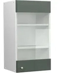 Vicco - K&uuml;chenglasschrank Fame-line, Gr&uuml;n-gold Landhaus, 40 Cm