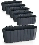 Balkon Blumenkasten Mit Halterung 39 X 13 Cm - 6er Set - Kunststoff Gel&auml;nder