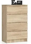 Kommode Akord K60 Sonoma-eiche 60 Cm 4 Schubladen B60 X H99 X T40 Cm