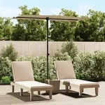 Sonnenschirm Mit Aluminium-mast 180x110 Cm Taupe Vidaxl