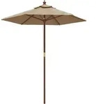 Sonnenschirm Mit Holzmast Taupe 196x231 Cm Vidaxl