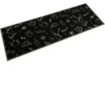 K&uuml;chenteppich Waschbar Morgen Schwarz 60x180 Cm Samt Vidaxl