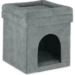 Relaxdays - Katzenh&ouml;hle Hocker, Versteck F&uuml;r Katzen & Kleine Hunde, Faltbarer