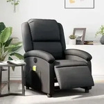 Massagesessel Elektrisch Schwarz Echtleder - Vidaxl