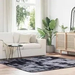Vidaxl - Teppich Shaggy Hochflor Navarra Dunkelgrau 200x200 Cm Polyester