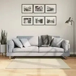 Teppich Huarte Kurzflor Weich Und Waschbar Creme 120x120 Cm Vidaxl