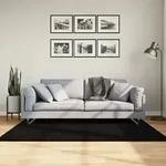 Vidaxl - Teppich Huarte Kurzflor Weich Und Waschbar Schwarz 120x170 Cm