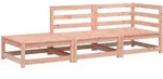 Gartensofa Mit Hocker 2-sitzer Massivholz Douglasie Vidaxl