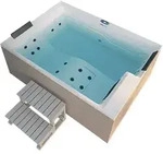 Home Deluxe Outdoor Whirlpool Nimbus Deluxe - Mit Treppe Und Thermoabdeckung Ma&szlig;e:
