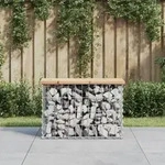 Vidaxl - Gartenbank Aus Gabionen 63x31,5x42 Cm Massivholz Kiefer