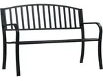 Gartenbank Schwarz 120 Cm Stahl Vidaxl