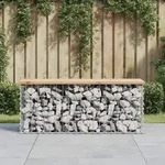 Vidaxl - Gartenbank Aus Gabionen 103x31,5x42 Cm Massivholz Kiefer