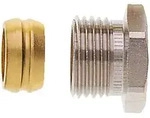 Imi Heimeier Klemmverschraubung Vernickelt F&uuml;r Kupfer- Und Stahlrohr 16mm Und Rp 1/2