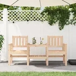 Vidaxl - Gartenbank Mit Tisch 2-sitzer Massivholz Kiefer