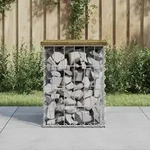 Vidaxl - Gartenbank Aus Gabionen 33x31x42 Cm Kiefernholz Impr&auml;gniert