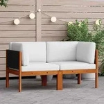Garten-ecksofas 2 Stk. Mit Auflagen Akazie Massivholz - Vidaxl